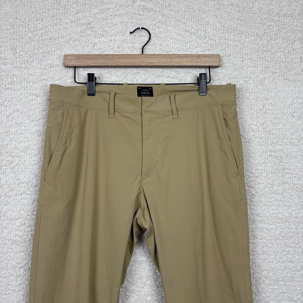 J. Crew Pants Mens 32x32 (33x31.5) Khaki Stretch Slim Flat Front Professional - Picture 2 of 15